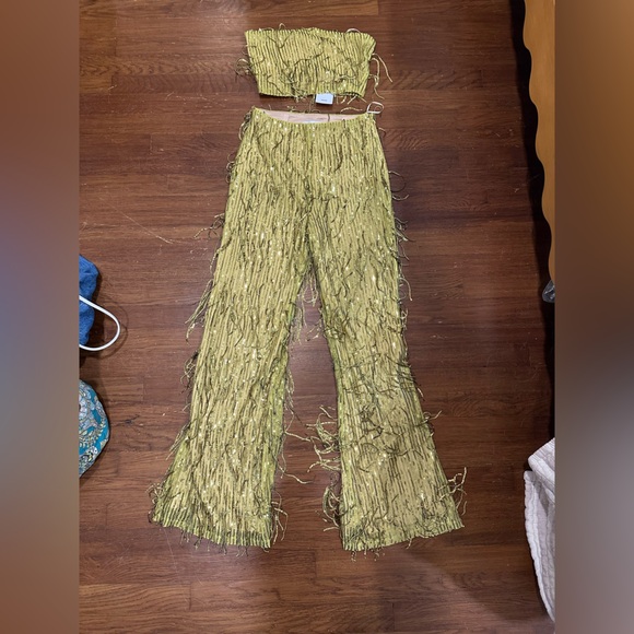 Mango Metallic Fringe Two-Piece Set - Picture 5 of 6